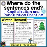 Winter Writing Capitalization and Punctuation Practice | Mini Paragraph Editing