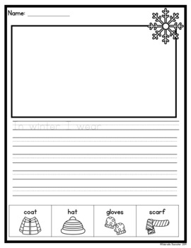 Winter Writing Center by Lucy's Lunchbox Learning | TPT
