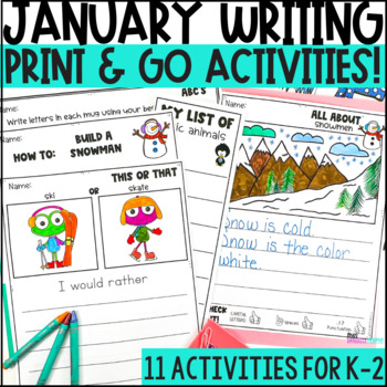 Preview of Winter Writing Center Activities - January