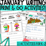 Winter Writing Center Activities - January