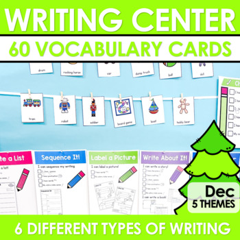 Preview of Winter Writing Center | Kindergarten and 1st grade DECEMBER