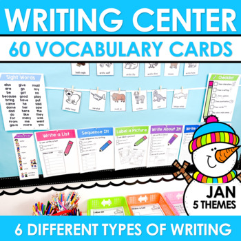 Preview of Winter Writing Center | Kindergarten and 1st grade JANUARY