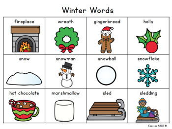 Preview of Winter Writing Charts