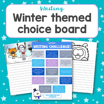 Preview of Winter Writing Choice board
