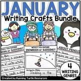 Winter Writing Craft Bundle, January Bulletin Board Activities