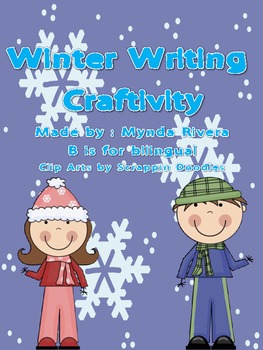 Preview of Winter Writing Craftivity (English & Spanish)