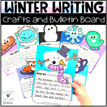 Preview of Winter Writing Crafts and Bulletin Board Set