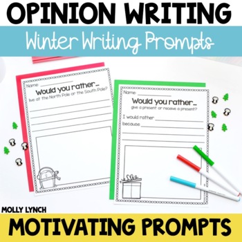 Preview of Winter Writing Directed Drawing Writing Prompts Draw It! Write It! Read It!