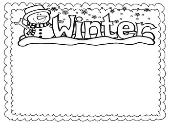 Preview of Winter Writing FREEBIE