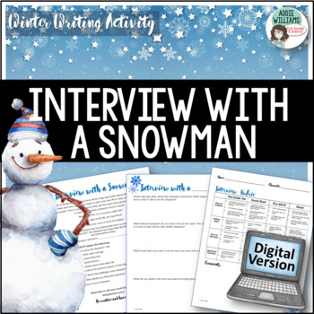 Preview of Winter Writing - Interview With A Snowman - DIGITAL ACTIVITY