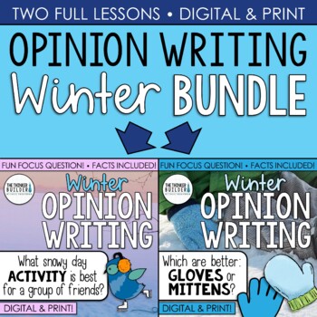 Preview of Winter Writing: Opinion Writing - Two Focus Questions