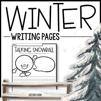 Preview of Winter Writing Pages - Creative Writing Prompts
