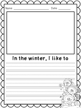 Winter Writing Paper Freebie by shelby l | TPT