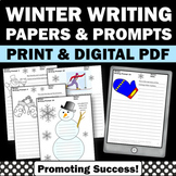 Winter Writing Prompts Paper 2nd 3rd 4th Grade Winter Brea