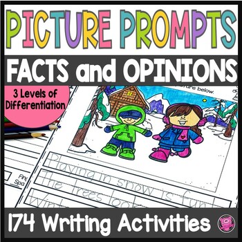 Preview of Winter Writing Picture Prompts - Fact & Opinion Picture Writing Prompts