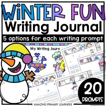 Preview of Winter Writing Prompt Journal Activities Sentence Starters Picture Prompts