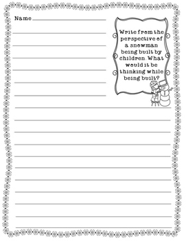 Winter Writing Prompts by Agnew's Academic Area | TPT