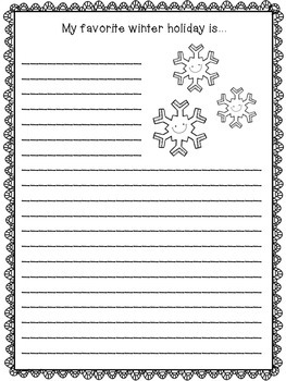 Winter Writing Prompts (3-5) by The Busy Class | TpT