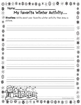 Winter Writing Prompts by MCA Designs | TPT