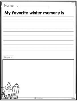 Winter Writing Prompts by The Kiddie Class | Teachers Pay Teachers
