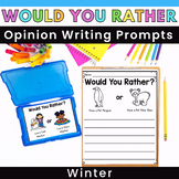 Winter Writing Prompts Activities Would You Rather Questio