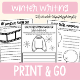 Winter Writing Prompts, Christmas Writing, Christmas Writi