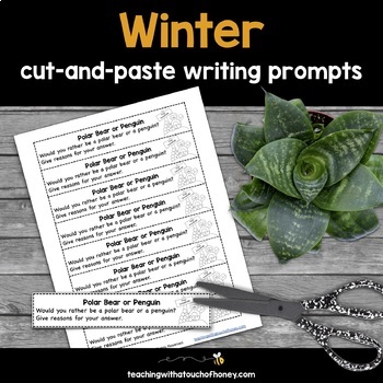 Preview of Winter Writing Prompts | Cut and Paste Journal Prompts