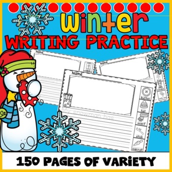 Preview of Winter Writing Prompts Kindergarten First Grade Activities