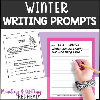 Winter Writing Prompts | Narrative Opinion Informational Friendly ...