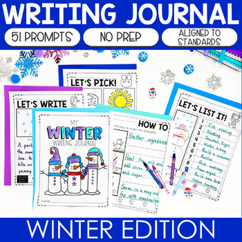 Preview of Winter Writing Prompts | No Prep Journal Activities 