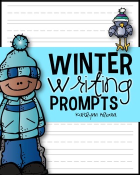 Preview of Winter Writing - Prompts with Writing Paper