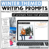 Winter January Writing Prompts - Printable Cards - Digital