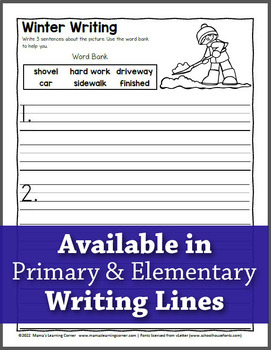 Winter Writing Sentences Worksheets by Mama's Learning Corner | TPT