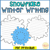 Winter Writing Snowflake Craft activity Ornaments