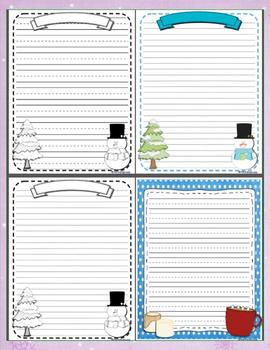 Winter Writing Templates - Journal Pages by Mr and Mrs Brightside