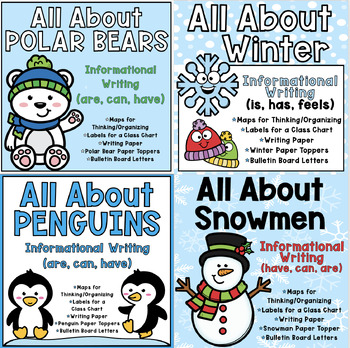 Preview of Winter Writing Wonderland | Informational | Graphic Organizers