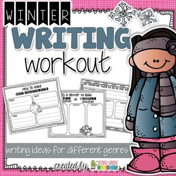 Preview of Winter Writing - hot chocolate, snowmen and winter fun