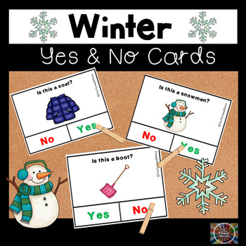 Preview of Winter Yes and No Question Cards