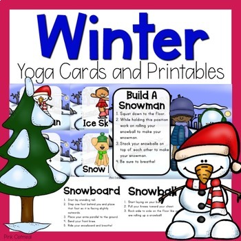 Preview of Winter Yoga Cards and Printables