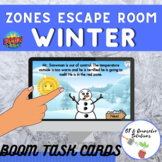 Winter Zones Escape Room BOOM CARDS DIGITAL