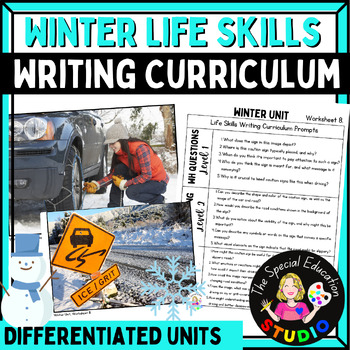 Preview of Winter activities writing center Special Education Writing curriculum pdf centre