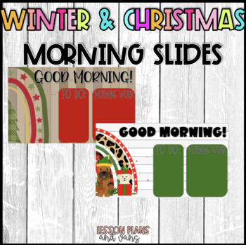 Preview of Winter and Christmas Morning Slide Templates 