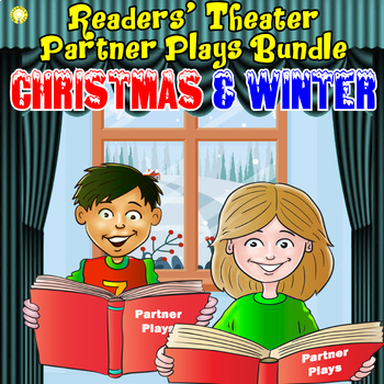 Preview of Readers' Theater Winter & Christmas Partner Plays Script Activities -Grades 3-4