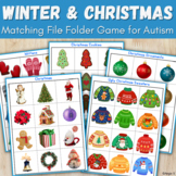 Winter and Christmas Speech Therapy Activity | Matching Fi