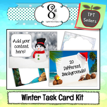 Preview of Winter and Christmas Task Card Kit
