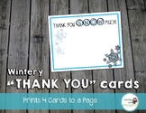 Winter and Christmas Thank You Cards