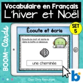 Winter and Christmas Vocabulary (Boom™ Cards) in French - 