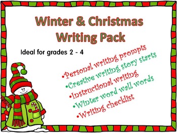 Preview of Winter and Christmas Writing Pack