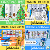 Winter and Christmas foldable story and life cycle sequenc