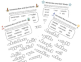 Winter & Holiday Handwriting Worksheets -Matching Boxed an